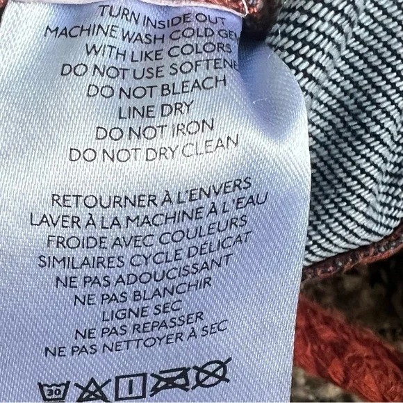 FREE PEOPLE|| Moxie Low Slung Flocked Pull-On Barrel Jeans in Chile NWOT - Picture 10 of 10